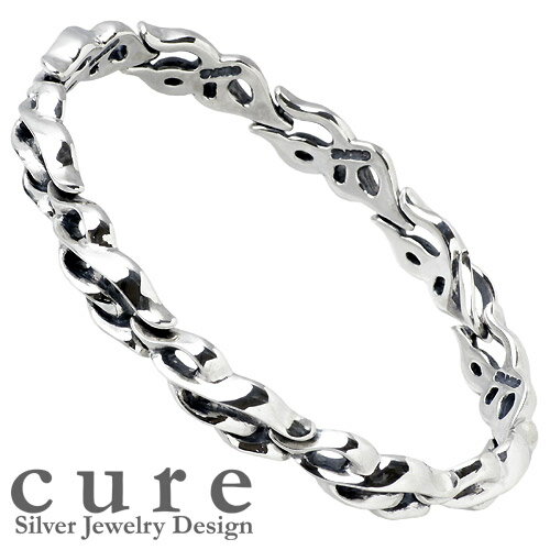 キュア cure リンク フロー シルバー ブレスレットL シルバー925 スターリングシルバー CU-BR-008-L