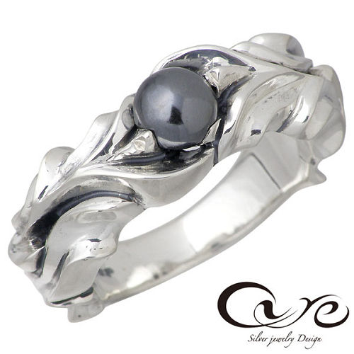 【ポイント5倍！11日まで】 キュア cure ウィック シルバー リング へマタイト 指輪 アクセサリー 7～23号 シルバー925 スターリングシルバー CU-RI-040HE