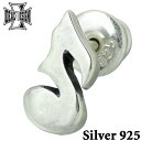 【ポイント5倍 30日限り!】 ディールデザイン DEAL DESIGN クレイジーノート スタッズ シルバー ピアス アクセサリー 1個売り 片耳用 音符 シ...