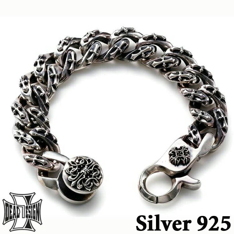 ディールデザイン DEAL DESIGN クラシッククロスブレス:フル シルバーブレスレット メンズ シルバー925 スターリングシルバー アクセサリー 国産 ...