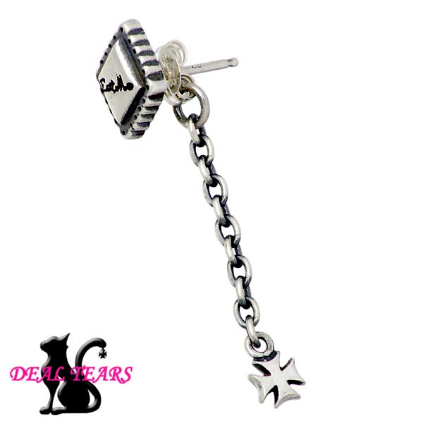 ディールティアーズ DEAL TEARS イートミー シルバー ピアス アクセサリー ダイヤ柄 1個売り シルバー925 スターリングシルバー ディールデザイン DEAL DESIGN 399322D