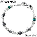 【ポイント5倍!27日まで!】 ディールエルティーディー DEAL LTD 8POINT STAR BRACELET シルバー ジュエリー シルバー950 ブリタニアシルバー ブレスレット メンズ レディース ビーズ 310238