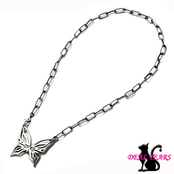 【ポイント5倍!ブラックフライデー!】 ディールティアーズ DEAL TEARS シルバー チョーカー ネックレス スタッズ バタフライ チョーカー EX レデ...