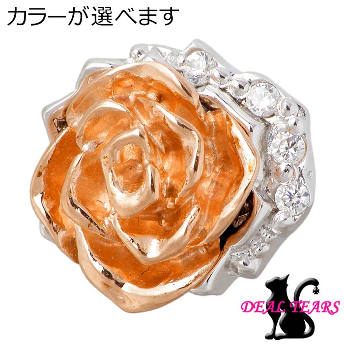 ディールティアーズ DEAL TEARS グラフィティ ローズ シルバー ピアス アクセサリー ストーン レディース 1個売り 片耳用 薔薇 バラ ディールデザ...