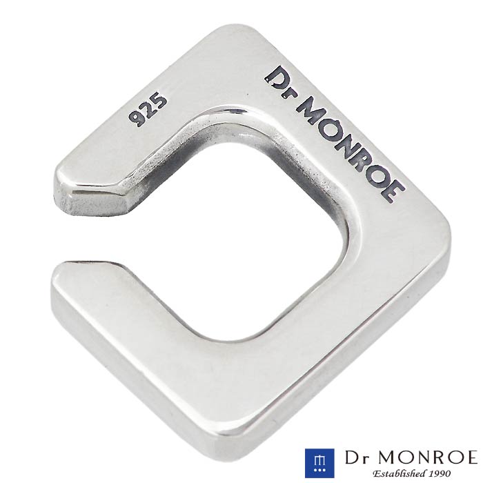 ドクターモンロー Dr MONROE シルバー イヤーカフ スクエア ミドル 1個売り 片耳用 メンズ レディース EC-16-SV
