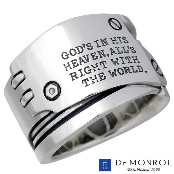 Other - 【ポイント2倍！マラソン期間中！】 ドクターモンロー Dr MONROE シルバー リング メンズ メッセージ 指輪 アクセサリー 13〜23号 シルバー925 スターリングシルバー FC-255-SV