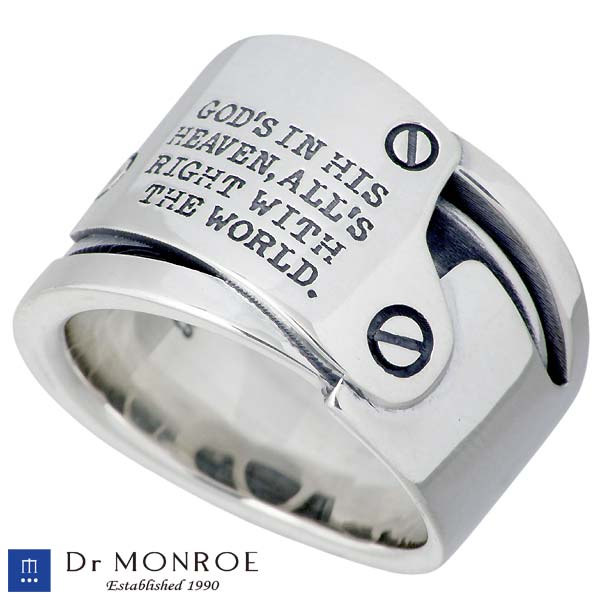 ドクターモンロー Dr MONROE シルバー リング メンズ メッセージ 指輪 アクセサリ...