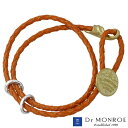 【ポイント5倍!27日まで】 ドクターモンロー Dr MONROE ブレスレット メンズ レザー シルバー ジュエリー 牛革 真鍮 925 スターリングシルバー RE-09-SV