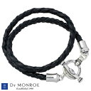 【ポイント3倍!18日限り 】 ドクターモンロー Dr MONROE ブレスレット メンズ レザー シルバー ジュエリー 牛革 925 スターリングシルバー RE-15-SV