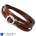 【ポイント5倍!27日まで】 ドクターモンロー Dr MONROE レザー ブレスレット アクセサリー メンズ RE-23-SV