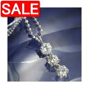 【スーパーSALE 10%OFF!】 PT0.5ctダイヤスリーストーン ペンダント ネックレス 沖縄 離島への配送不可