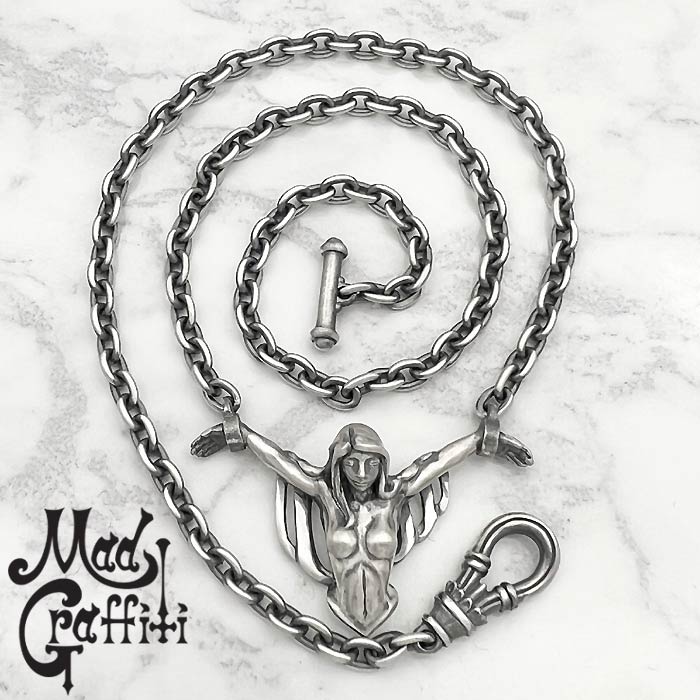 マッドグラフィティ Mad Graffiti クルシフィクシャン 2rd S ハーフ ネックレス シルバーネックレス メンズ シルバー925 アクセサリー 人気 ブランド ギフト 誕生日 クリスマス 記念日 MG-NL-0007