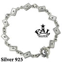 エフエーエル F.A.L FAL IVC シルバー ブレスレット アクセサリー Lサイズ トランプ シルバー925 スターリングシルバー FA-B-0030L