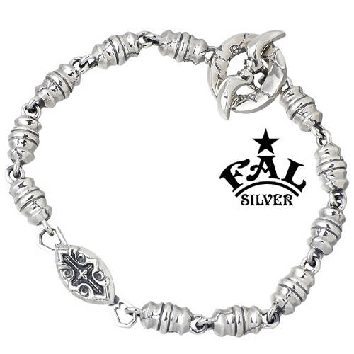 エフエーエル F.A.L FAL UTクラックカラム シルバー ブレスレット アクセサリー Lサイズ シルバー925 スターリングシルバー FA-B-0033L