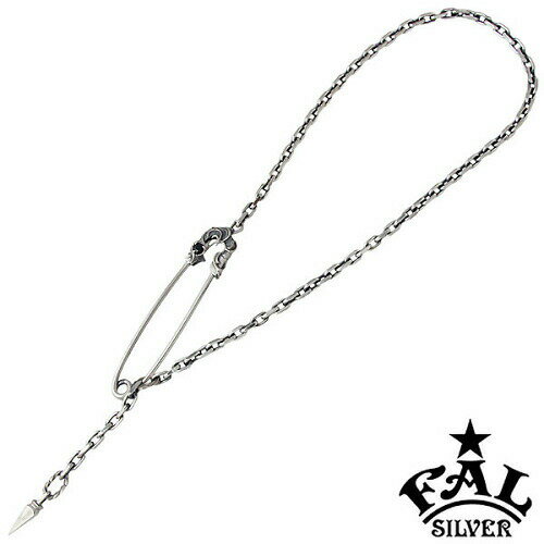 エフエーエル F.A.L FAL ラージ アラベスク クラック アーミングピン チェーン 150 シルバーチェーン 45-50cm ブラックキュービック シルバ...
