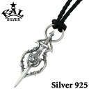 【ポイント5倍! 20日まで!】 エフエーエル F.A.L FAL ヴァンパイア ゴシック レザーチョーカー ネックレス アクセサリー シルバー925 スターリングシルバー FA-NC-0009