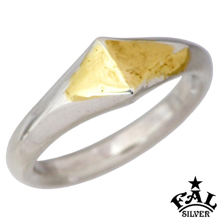 【ポイント5倍！30日まで！】 エフエーエル F.A.L FAL K18 メルティング シンプリズム ダイヤ シルバー リング 指輪 アクセサリー メンズ 1号～32号 FA-R-0129