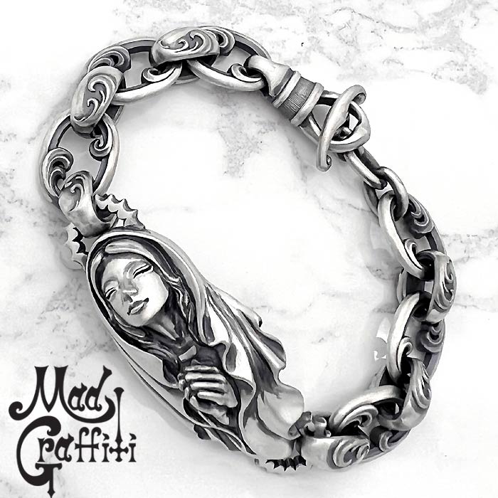 マッドグラフィティ Mad Graffiti シルバー ブレスレット バージンマリー pray M メンズ シルバー925 アクセサリー マリア MG-B-0012