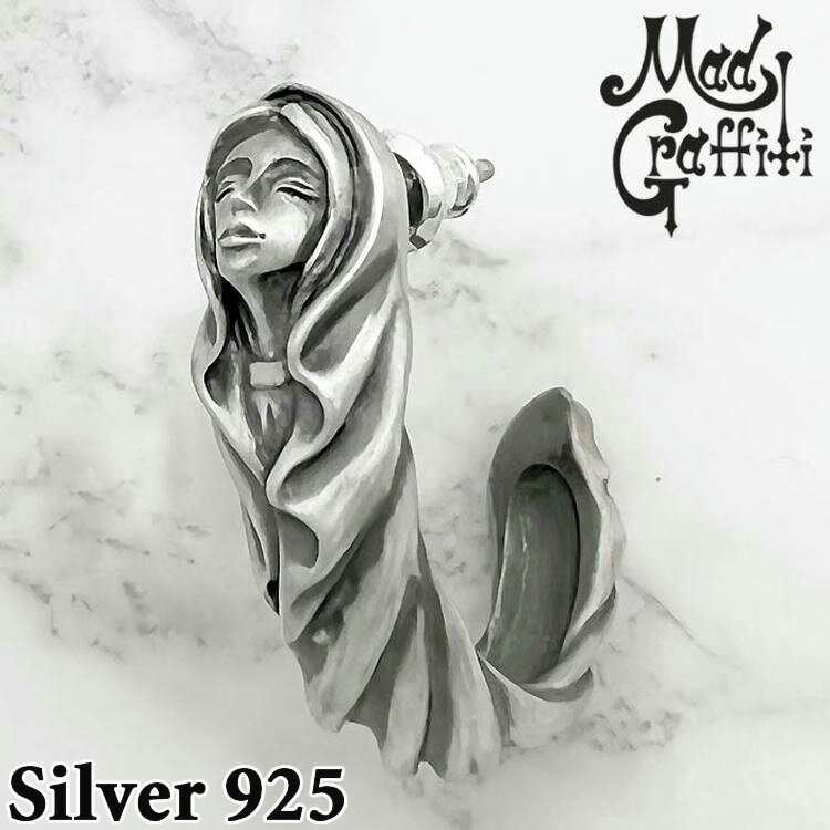 マッドグラフィティ Mad Graffiti シルバー ピアス バージンマリー L メンズ 1個売り 1P 片耳用 シルバー925 アクセサリー MG-PE-0...