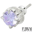 【ポイント10倍 マラソン期間中 】 フリースタイル FREE STYLE ラベンダー キュービック シルバー ピアス アクセサリー 1個売り 片耳用 LV CZ シルバー925 スターリングシルバー FSE-886LCZ