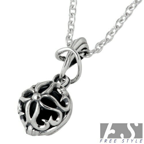 フリースタイル FREE STYLE ネックレス レディース シルバー ジュエリー カラー ストーン 唐草 チェーン付き 925 スターリングシルバー FSP-839BK-CL60