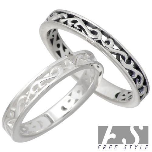 フリースタイル FREE STYLE リング 指輪 ペアー シルバー ジュエリー アラベスク 925 スターリングシルバー FSR-885B-W-P