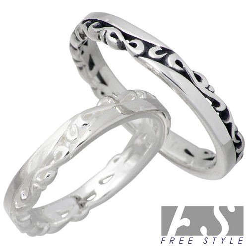 フリースタイル FREE STYLE リング 指輪 ペアー シルバー ジュエリー アラベスク 925 スターリングシルバー FSR-886B-W-P