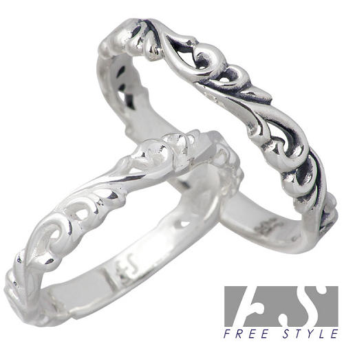 フリースタイル FREE STYLE リング 指輪 ペアー シルバー ジュエリー アラベスク 925 スターリングシルバー FSR-888B-W-P