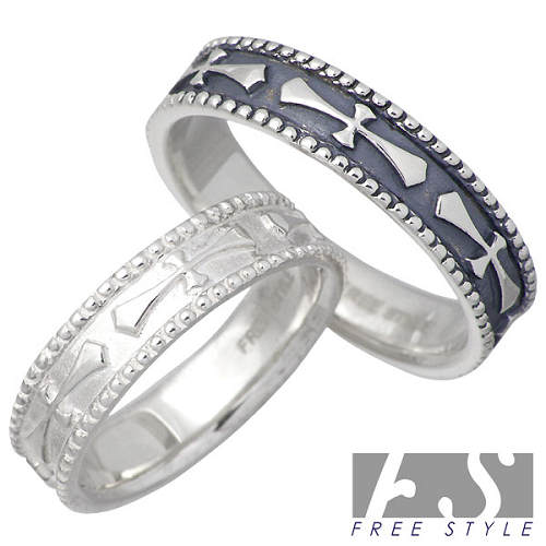 フリースタイル FREE STYLE リング 指輪 ペアー シルバー ジュエリー クロス 925 スターリングシルバー FSR-896B-W-P