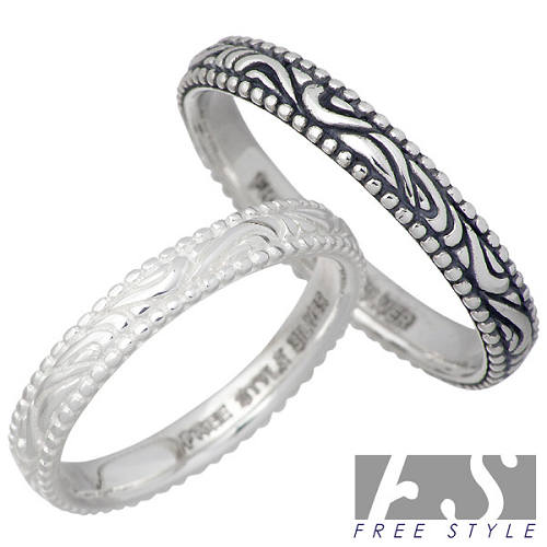 【ポイント5倍!ブラックフライデー!】 フリースタイル FREE STYLE リング 指輪 ペアー シルバー ジュエリー アラベスク 925 スターリングシルバ...
