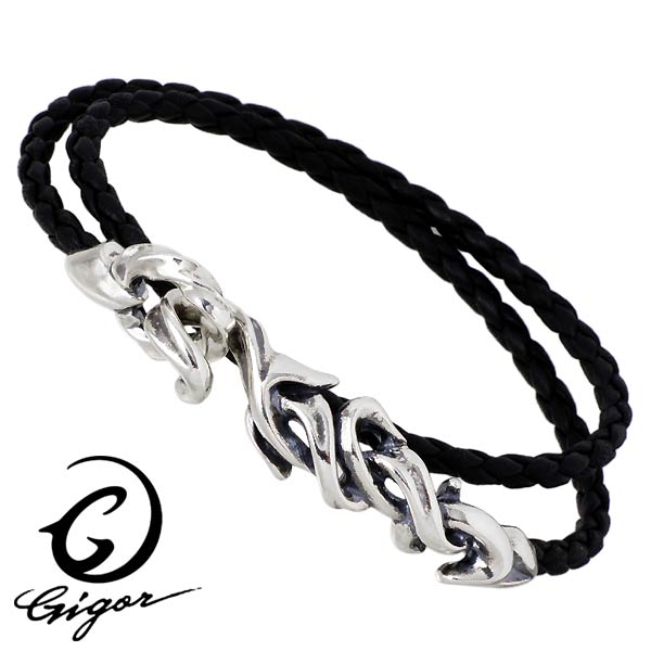 ジゴロウ GIGOR グローション レザー ブレスレット アクセサリー メンズ NO-343