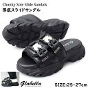 glabella Ox T_ Y C  ubN   XChT_ RtH[gT_ T_ X|[cT_ X|T Xbp  V[Y CHUNKY SOLE SLIDE SANDALS glbt-289