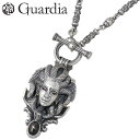 ガルディア シルバーアクセサリー メンズ ガルディア Guardia Medusa メドゥーサ シルバー ネックレス アクセサリー K18 ルビー ダイオプサイト 蛇 シルバー925 スターリングシルバー ATN-003