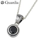 【ポイント5倍!27日まで】 ガルディア Guardia Aster 一粒石 シルバー ネックレス アクセサリー チェーン付き ブラックキュービック シルバー9...