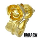 【ポイント5倍! 30日まで! 】 ホロウ HOLLOOW ローズ シルバー ピアスL 1個売り 片耳用 スタッド型 カラーコーティング バラ 薔薇 シルバー925 スターリングシルバー KHP-126