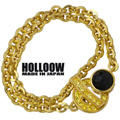 ホロウ HOLLOOW チェーン シルバー ブレスレット アクセサリー キュービック ゴールドコーティング シルバー925 スターリングシルバー KHP-127...
