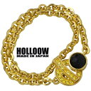 HOLLOOW ブレスレット メンズ ホロウ HOLLOOW チェーン シルバー ブレスレット アクセサリー キュービック ゴールドコーティング シルバー925 スターリングシルバー KHP-127GD