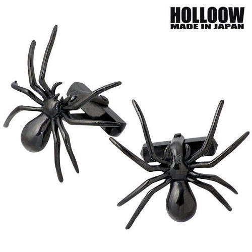 ホロウ HOLLOOW スパイダー シルバーカフス ブラックコーティング クモ 蜘蛛 シルバー925 スターリングシルバー KHP-133