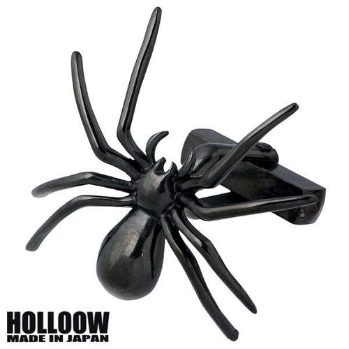 ホロウ HOLLOOW スパイダー シルバーカフス ブラックコーティング クモ 蜘蛛 シルバー925 スターリングシルバー KHP-133