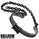 HOLLOOW ブレスレット メンズ ホロウ HOLLOOW マニフェスト シルバー バングル アクセサリー ブラックコーティング オニキス キュービック ブレスレット アクセサリー シルバー925 スターリングシルバー KHP-142BK