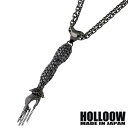 ホロウ HOLLOOW アルルカン ハンド シルバー ネックレス アクセサリー ブラックコーティング キュービック ネックレス アクセサリー シルバー925 スターリングシルバー KHP-161PBK