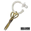 【ポイント5倍! 30日まで! 】 ホロウ HOLLOOW シザー シルバー ピアス アクセサリー 1個売り 片耳用 スタッドフープ型 ゴールドコーティング はさみ 鋏 シルバー925 スターリングシルバー KHP-80GD