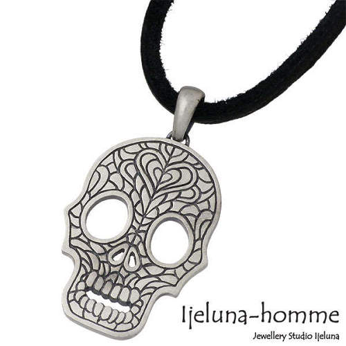 【ポイント5倍！30日まで！】 アイジェルナオム Ijeluna-homme ネックレス レディース スカル メンズ ..