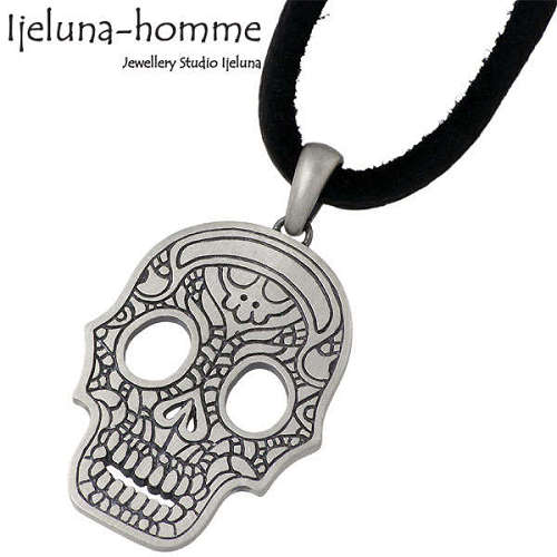 【ポイント5倍！30日まで！】 アイジェルナオム Ijeluna-homme ネックレス レディース スカル メンズ ..