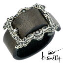 【ポイント10倍!27日まで!】 ケースミス K-SMITH リング 指輪 メンズ バックル RING レザー 牛革 キュービック 13〜21号 KI-0014...