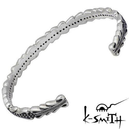 ケースミス K-SMITH シルバー バングル アクセサリー ブラックキュービック メンズ...
