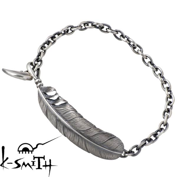 ケースミス K-SMITH ブレスレット メンズ シルバー ジュエリー フェザー 925 スターリングシルバー KI-141-C-B
