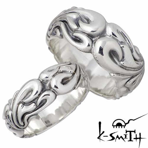 【ポイント5倍!ブラックフライデー!】 ケースミス K-SMITH リング 指輪 ペアー シルバー ジュエリー 唐草 15〜20号 9〜19号 925 スターリ...