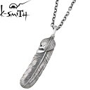 【ポイント5倍!27日まで】 ケースミス K-SMITH ネックレス メンズ シルバー ジュエリー ハートフェザー 925 スターリングシルバー KI143-2...