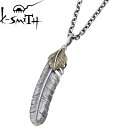 【ポイント5倍! マラソン期間】 ケースミス K-SMITH ネックレス メンズ シルバー ジュエリー ハートフェザー 925 スターリングシルバー KI292-3-AZ-0845(4)